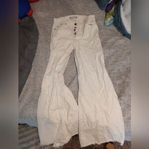 White Skinny Bell Bottoms